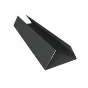 Планка стыковочная составная нижняя 0,5 Velur X RAL 7016 антрацитово-серый (3м)