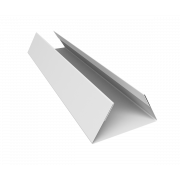 Планка стыковочная составная нижняя 0,5 Satin с пленкой RAL 9003 сигнальный белый (3м)