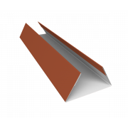 Планка стыковочная составная нижняя 0,5 Satin с пленкой RAL 8004 терракота (3м)