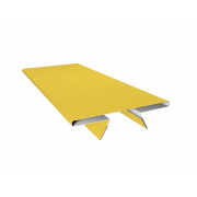 Планка стыковочная составная верхняя 0,45 PE с пленкой RAL 1018 цинково-желтый (2м)