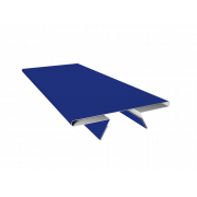 Планка стыковочная составная верхняя 0,45 PE с пленкой RAL 5002 ультрамариново-синий (3м)