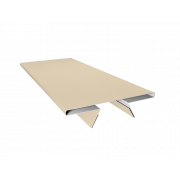 Планка стыковочная составная верхняя 0,45 PE с пленкой RAL 1015 светлая слоновая кость (3м)