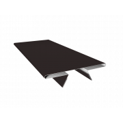 Планка стыковочная составная верхняя 0,5 PurPro с пленкой RAL 9005 черный (3м)