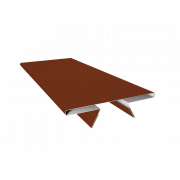 Планка стыковочная составная верхняя 0,5 Satin с пленкой RAL 3009 оксидно-красный (2м)