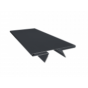 Планка стыковочная составная верхняя 0,5 Velur X RAL 7024 мокрый асфальт (3м)