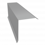 Планка торцевая 150х100 0,5 Satin с пленкой RAL 9006 бело-алюминиевый (2м)