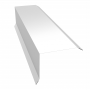 Планка торцевая 80х100 0,5 Satin с пленкой RAL 9003 сигнальный белый (2м)