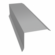 Планка торцевая 80х100 0,5 Satin с пленкой RAL 9006бело-алюминиевый (2м)