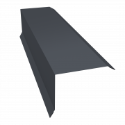 Планка торцевая 80х100 0,5 Satin с пленкой RAL 7024 мокрый асфальт (3м)