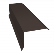 Планка торцевая 80х100 0,5 Satin с пленкой RR 32 темно-коричневый (2м)