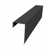 Планка торцевая фасадная фальц 65мм 0,45 Drap RAL 7016 антрацитово-серый (3м)