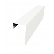 Планка торцевая фасадная фальц 65мм 0,45 Drap с пленкой RAL 9003 сигнальный белый (2м)