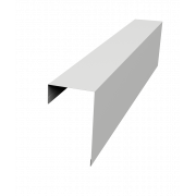 Планка торцевая фасадная фальц 65мм 0,45 PE с пленкой RAL 9006бело-алюминиевый (2м)