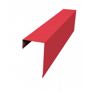 Планка торцевая фасадная фальц 65мм 0,45 PE с пленкой RAL 3003 рубиново-красный (3м)