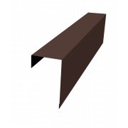 Планка торцевая фасадная фальц 65мм 0,5 Rooftop Бархат RAL 8017 шоколад (2м)