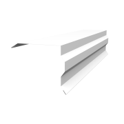 Планка торцевая фигурная 100х85 0,5 Satin с пленкой RAL 9003 сигнальный белый (3м)