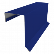 Планка торцевая кровельная фальц 65х97 0,45 PE с пленкой RAL 5002 ультрамариново-синий (3м)