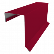 Планка торцевая кровельная фальц 65х97 0,45 PE с пленкой RAL 3003 рубиново-красный (2м)