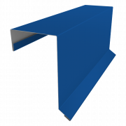 Планка торцевая кровельная фальц 65х97 0,45 PE с пленкой RAL 5005 сигнальный синий (2м)