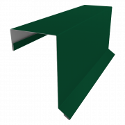 Планка торцевая кровельная фальц 65х97 0,45 PE с пленкой RAL 6005 зеленый мох (2м)