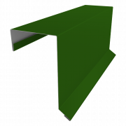 Планка торцевая кровельная фальц 65х97 0,45 PE с пленкой RAL 6002 лиственно-зеленый (3м)