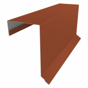 Планка торцевая кровельная фальц 65х97 0,45 Drap TX RAL 8004 терракота (2м)