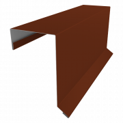 Планка торцевая кровельная фальц 65х97 0,45 PE с пленкой RAL 3009 оксидно-красный (3м)