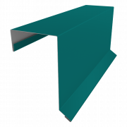 Планка торцевая кровельная фальц 65х97 0,45 PE с пленкой RAL 5021 водная синь (3м)