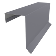 Планка торцевая кровельная фальц 65х97 0,45 Drap TX RAL 7004 сигнальный серый (3м)