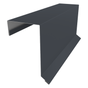 Планка торцевая кровельная фальц 65х97 0,45 Drap TX RAL 7024 мокрый асфальт (2м)