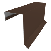 Планка торцевая кровельная фальц 65х97 0,5 Satin Matt RAL 8017 шоколад (2м)