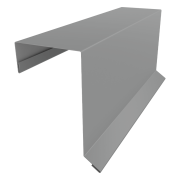 Планка торцевая кровельная фальц 65х97 0,5 Satin с пленкой RAL 9006бело-алюминиевый (2м)