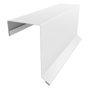 Планка торцевая кровельная фальц 65х97 0,5 Satin с пленкой RAL 9003 сигнальный белый (2м)