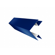 Планка угла внешнего сложного Экобрус Grand Line 0,45 PE с пленкой RAL 5002 ультрамариново-синий (2м)