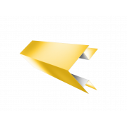 Планка угла внешнего сложного Экобрус Grand Line 0,45 PE с пленкой RAL 1018 цинково-желтый (2м)