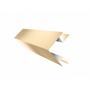 Планка угла внешнего сложного Экобрус Grand Line 0,45 PE с пленкой RAL 1014 слоновая кость (2м)