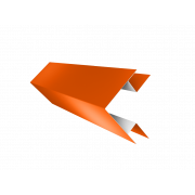 Планка угла внешнего сложного Экобрус Grand Line 0,45 PE с пленкой RAL 2004 оранжевый (2м)