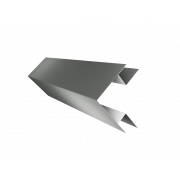 Планка угла внешнего сложного Экобрус Grand Line 0,45 PE с пленкой RAL 7005 мышино-серый (2м)