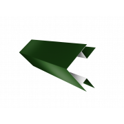 Планка угла внешнего сложного Экобрус Grand Line 0,45 PE с пленкой RAL 6002 лиственно-зеленый (2м)