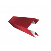 Планка угла внешнего сложного Экобрус Grand Line 0,45 PE с пленкой RAL 3003 рубиново-красный (2м)