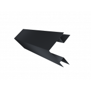Планка угла внешнего сложного Экобрус Grand Line 0,5 Atlas X с пленкой RAL 7024 мокрый асфальт (3м)