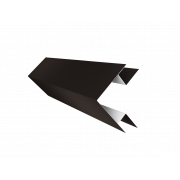 Планка угла внешнего сложного Экобрус Grand Line 0,5 Satin Matt RR 32 темно-коричневый (3м)