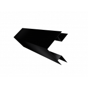 Планка угла внешнего сложного Экобрус Grand Line 0,5 Velur X RAL 9005 черный (2м)