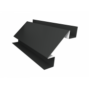 Планка угла внешнего сложного Экобрус Grand Line 0,45 PE с пленкой RAL 7016 антрацитово-серый (2м)