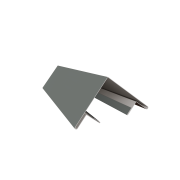 Планка угла внешнего составная верхняя 0,45 PE с пленкой RAL 7005 мышино-серый (2м)