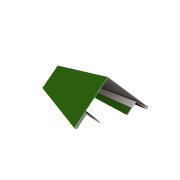 Планка угла внешнего составная верхняя 0,45 PE с пленкой RAL 6002 лиственно-зеленый (3м)