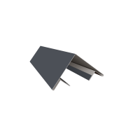 Планка угла внешнего составная верхняя 0,5 Satin с пленкой RAL 7024 мокрый асфальт (2м)