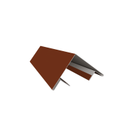 Планка угла внешнего составная верхняя 0,5 Satin с пленкой RAL 3009 оксидно-красный (3м)