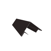 Планка угла внешнего составная верхняя 0,5 Velur X RAL 9005 черный (2м)