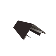 Планка угла внешнего составная верхняя 0,5 PurPro с пленкой RAL 9005 черный (3м)